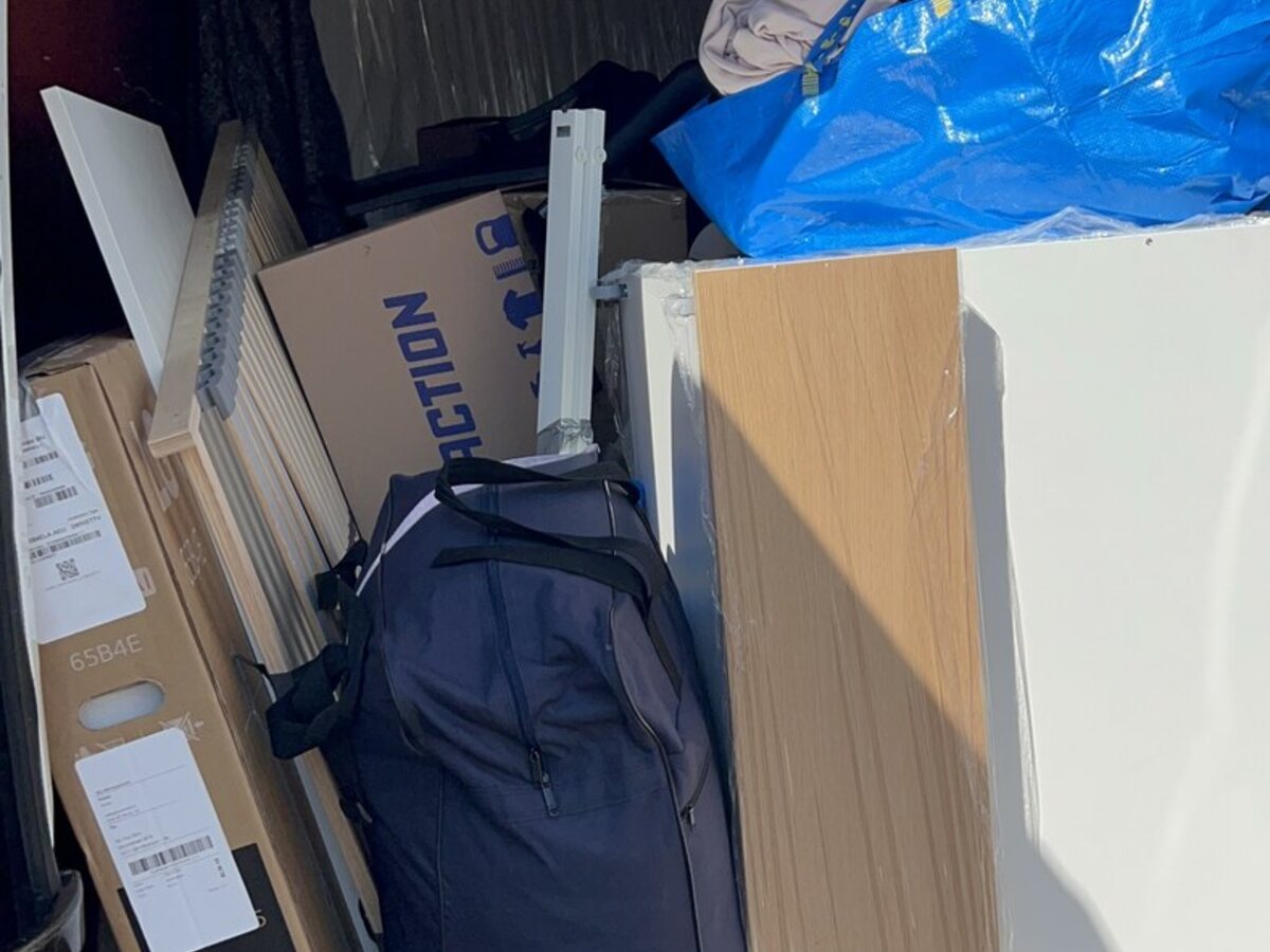 Van loaded with furniture and boxes for a move